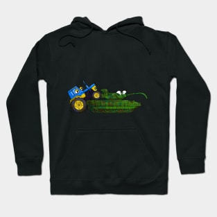 Ukrainian Tractor on Russian Tank Hoodie